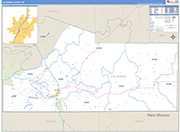 Las Animas Wall Map Basic Style